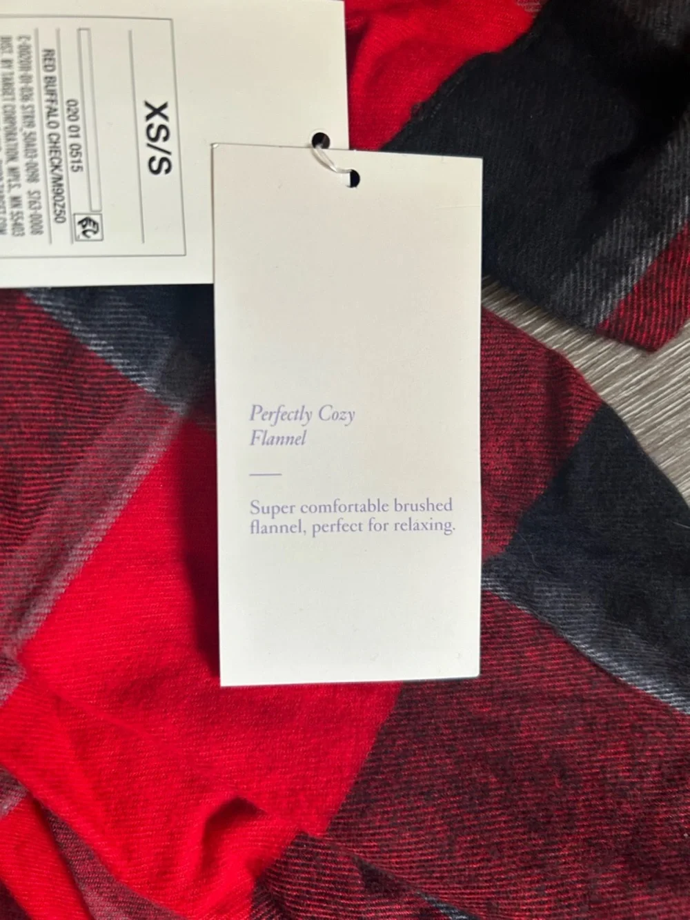 NWT XS/S Stars Above Red Black Plaid Cozy Flannel Bath Robe‎ with Pockets